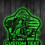 Occupations Trades Metal Sign Custom Firefighter 1