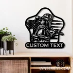 Occupations Trades Metal Sign Custom Firefighter 1