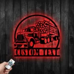 Occupations Trades Metal Sign Custom Logging Truck 1