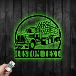 Occupations Trades Metal Sign Custom Logging Truck 1