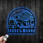 Occupations Trades Metal Sign Custom Logging Truck 1