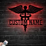Occupations Trades Metal Sign Custom Medical Symbol Caduceus Md Star Nursing 1