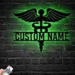 Occupations Trades Metal Sign Custom Medical Symbol Caduceus Md Star Nursing 1