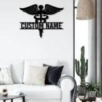 Occupations Trades Metal Sign Custom Medical Symbol Caduceus Md Star Nursing 1