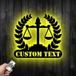 Occupations Trades Metal Sign Custom Scales Of Justice 1