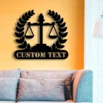 Occupations Trades Metal Sign Custom Scales Of Justice 1