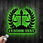 Occupations Trades Metal Sign Custom Scales Of Justice 1