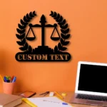 Occupations Trades Metal Sign Custom Scales Of Justice 1