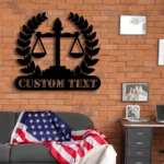 Occupations Trades Metal Sign Custom Scales Of Justice 1