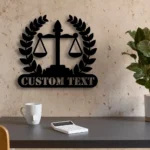 Occupations Trades Metal Sign Custom Scales Of Justice 1