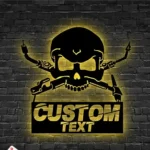 Occupations Trades Metal Sign Custom Sugar Skull 1