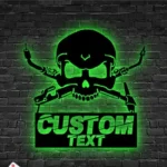 Occupations Trades Metal Sign Custom Sugar Skull 1