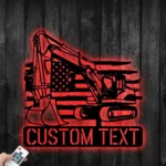 Occupations Trades Metal Sign Custom Us Excavator Driver 1