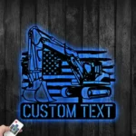 Occupations Trades Metal Sign Custom Us Excavator Driver 1