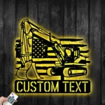 Occupations Trades Metal Sign Custom Us Excavator Driver 1