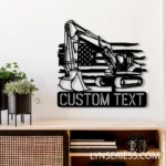 Occupations Trades Metal Sign Custom Us Excavator Driver 1