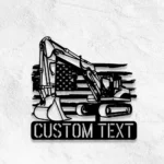 Occupations Trades Metal Sign Custom Us Excavator Driver 1