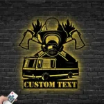 Occupations Trades Metal Sign Custom Us Firefighter 1