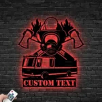 Occupations Trades Metal Sign Custom Us Firefighter 1