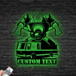 Occupations Trades Metal Sign Custom Us Firefighter 1