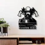 Occupations Trades Metal Sign Custom Us Firefighter 1