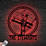 Occupations Trades Metal Sign Custom Us Lineman 1