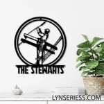 Occupations Trades Metal Sign Custom Us Lineman 1