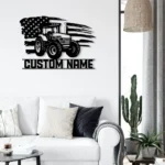 Occupations Trades Metal Sign Custom Us Tractor Driver 1