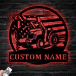 Occupations Trades Metal Sign Custom Us Tractor Hole Digger 1