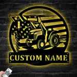 Occupations Trades Metal Sign Custom Us Tractor Hole Digger 1