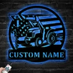 Occupations Trades Metal Sign Custom Us Tractor Hole Digger 1