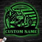 Occupations Trades Metal Sign Custom Us Tractor Hole Digger 1