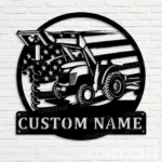 Occupations Trades Metal Sign Custom Us Tractor Hole Digger 1
