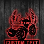 Occupations Trades Metal Sign Custom Wheat Tractor 1