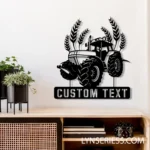 Occupations Trades Metal Sign Custom Wheat Tractor 1