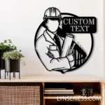 Occupations Trades Metal Sign Detailed Civil Engineer 1