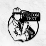 Occupations Trades Metal Sign Detailed Civil Engineer 1