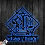 Occupations Trades Metal Sign Detailed Lawyer 1
