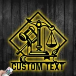 Occupations Trades Metal Sign Detailed Lawyer 1