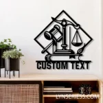 Occupations Trades Metal Sign Detailed Lawyer 1
