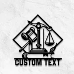 Occupations Trades Metal Sign Detailed Lawyer 1