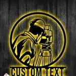 Occupations Trades Metal Sign Distinctive Land Surveyor 1