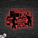 Occupations Trades Metal Sign Emergency Ambulance 1