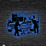 Occupations Trades Metal Sign Emergency Ambulance 1