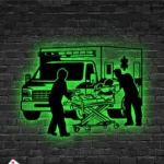 Occupations Trades Metal Sign Emergency Ambulance 1