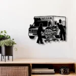 Occupations Trades Metal Sign Emergency Ambulance 1