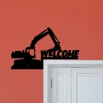 Occupations Trades Metal Sign Excavator 1