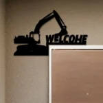 Occupations Trades Metal Sign Excavator 1