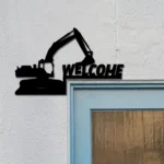 Occupations Trades Metal Sign Excavator 1