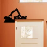 Occupations Trades Metal Sign Excavator 1